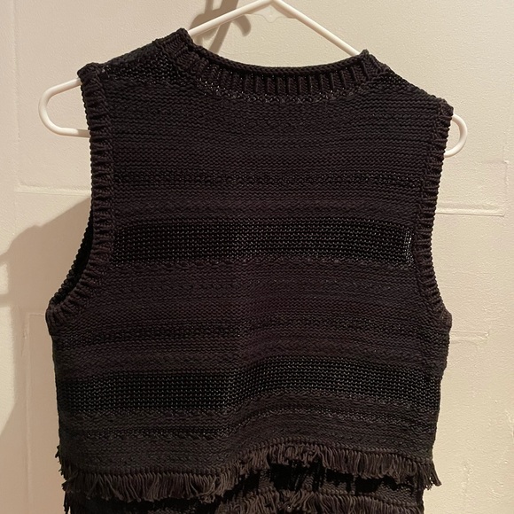 NWT Club Monaco black knit top - Picture 6 of 6